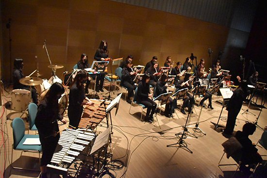 学生たちが脚本を作成し、大学の授業で学んだ音楽のアレンジや演奏、大道具・小道具、衣装の制作、創意工夫の身体表現などにおいて、各自の得意分野を担当し、全員の気持ちを一つにして取り組みました