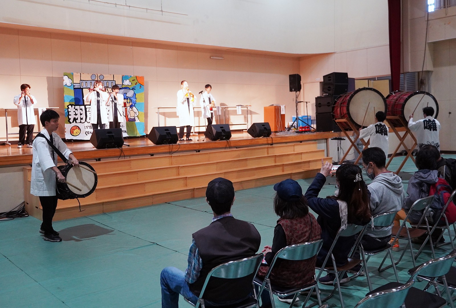 ねぶた囃子方部演奏