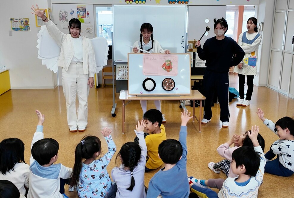 附属第一幼稚園で食育活動を行いました（2024/12/09）