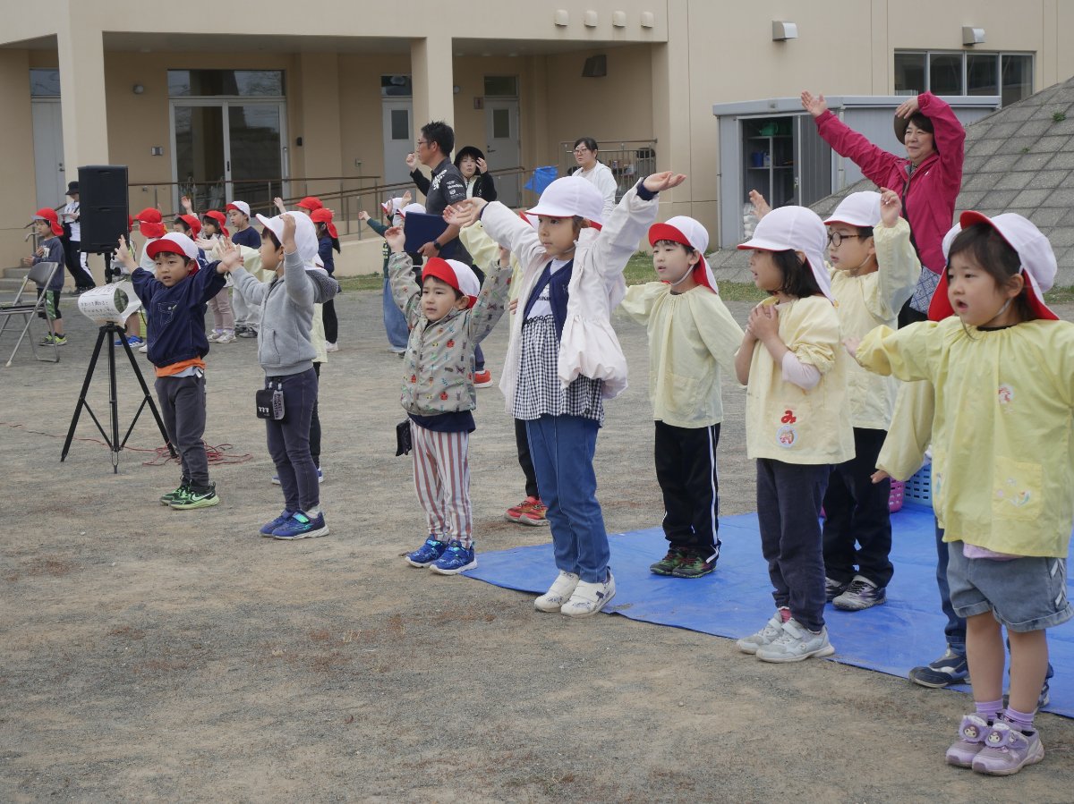 横内小学校運動会総練習見学へ～幼保小連携架け橋プログラム～