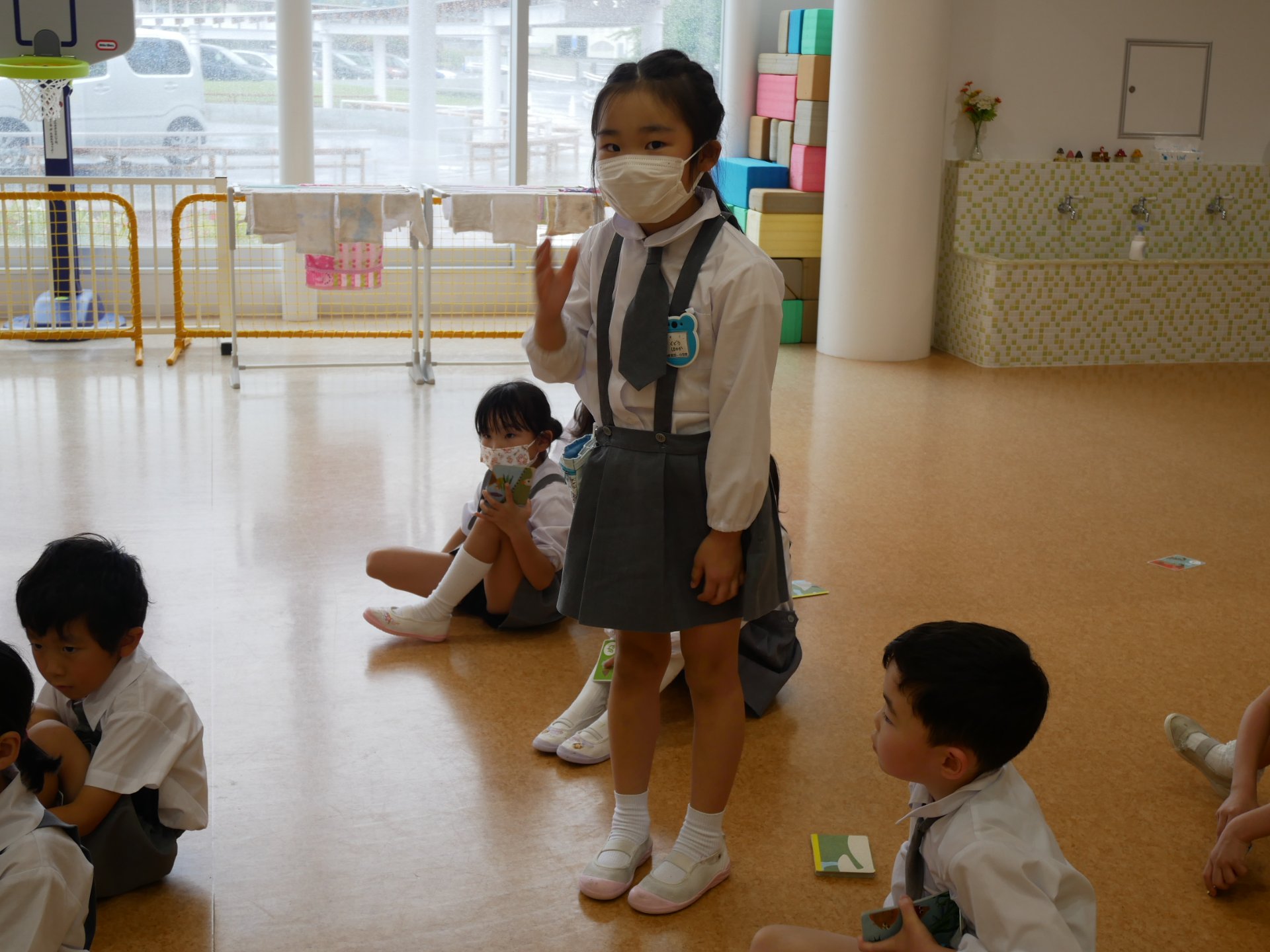 感想を発表する園児たち