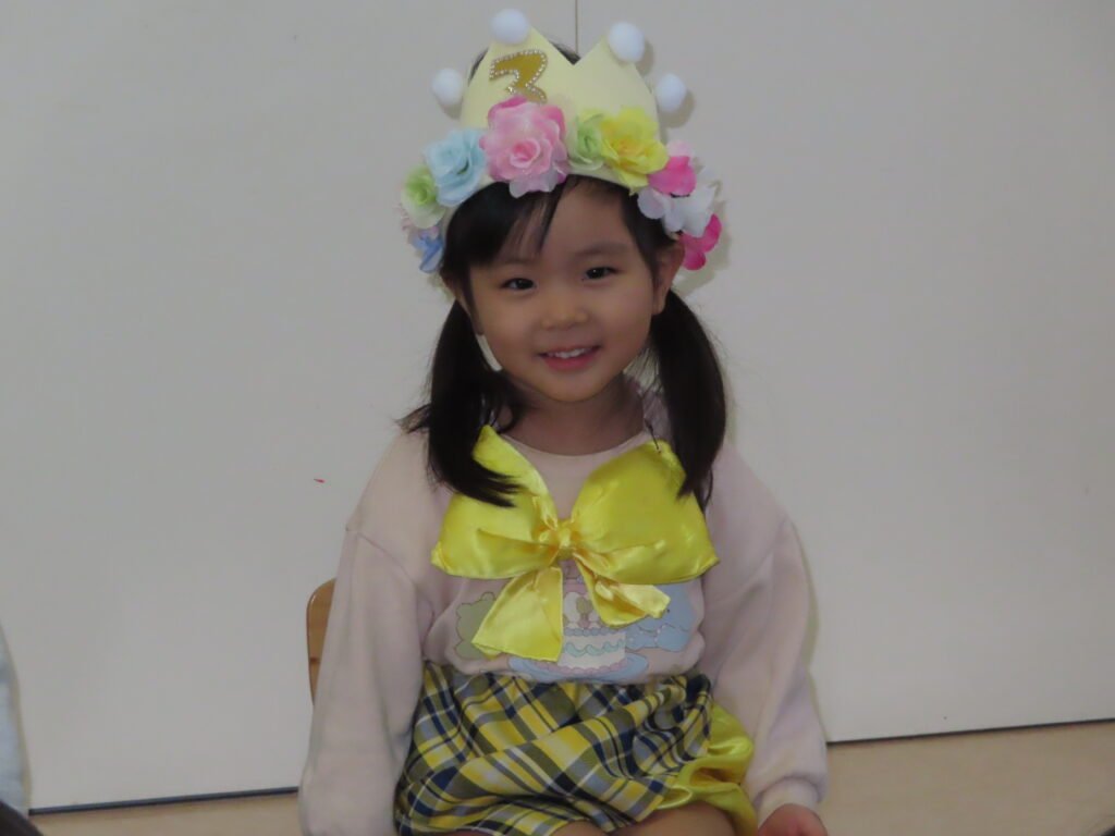 誕生日を迎えた園児たち