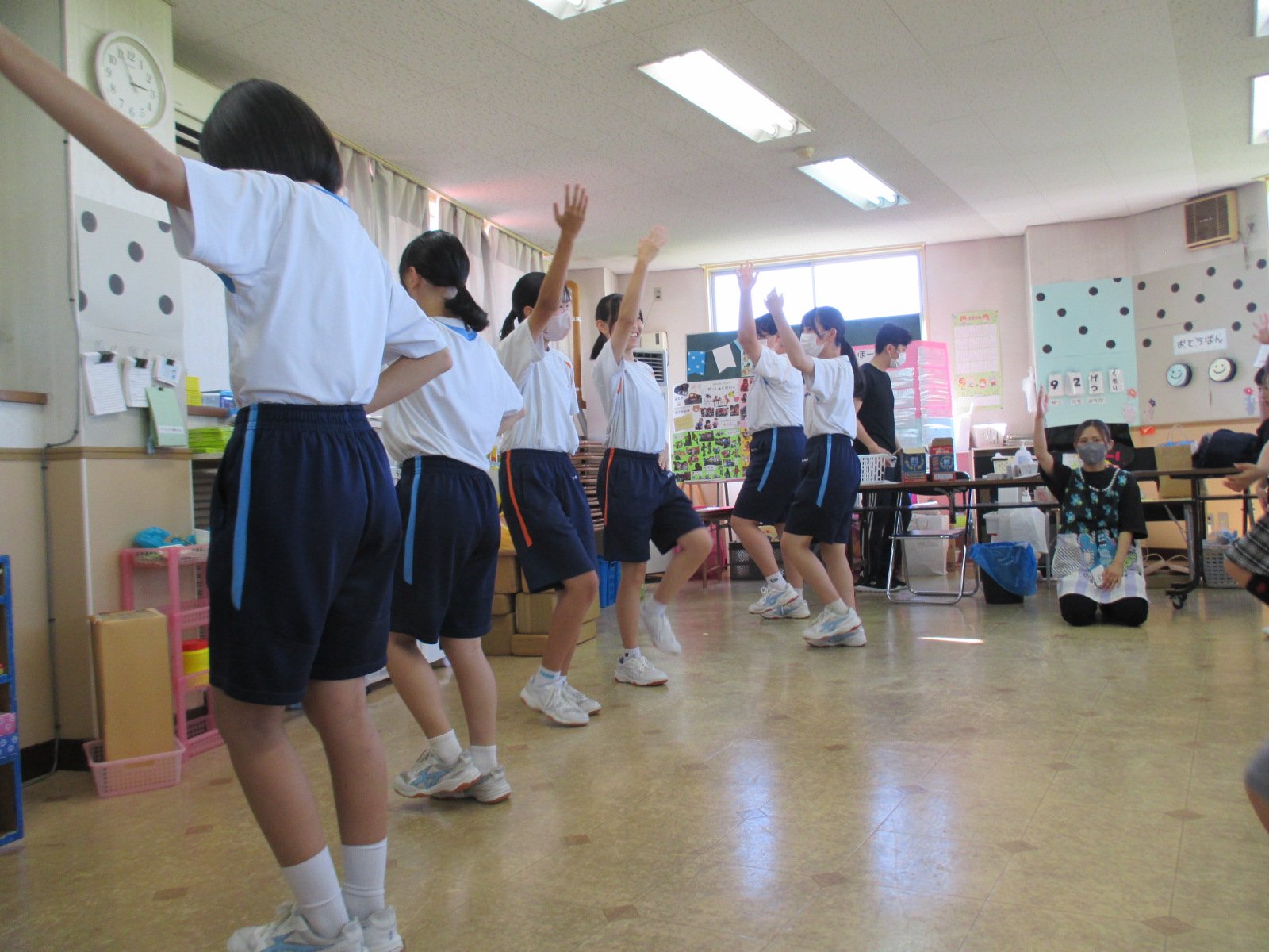 東中学校の皆さんと交流したよ！
